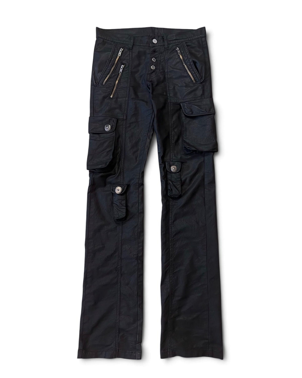 Tornado Mart waxed utility cargo pants black