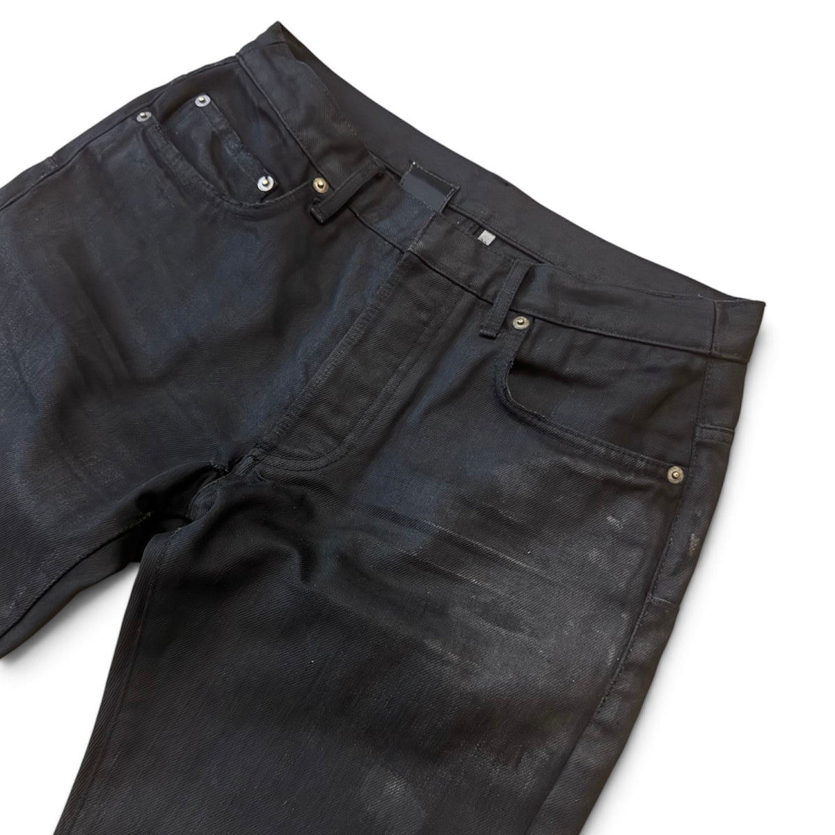 Dior Homme SS07 waxed gold dust clawmark denim