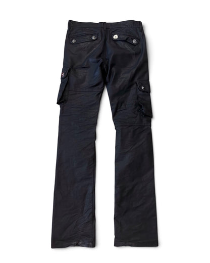Tornado Mart waxed utility cargo pants black