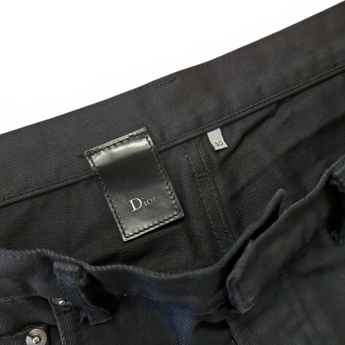 Dior Homme SS07 waxed gold dust clawmark denim