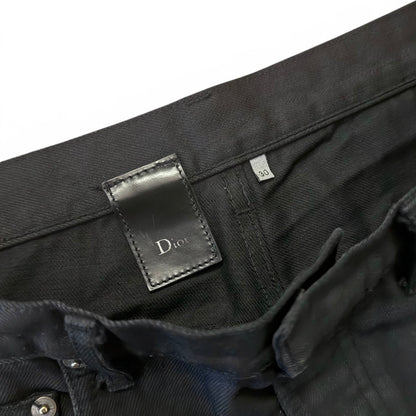 Dior Homme SS07 waxed gold dust clawmark denim