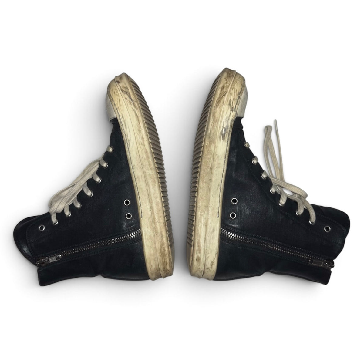 Rick Owens waxed DRKSHDW Ramones sneakers