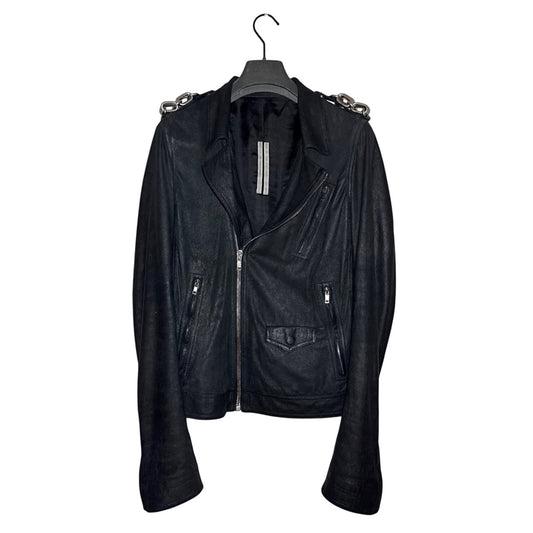 Rick Owens FW19 "Larry" chained Stooges leather jacket