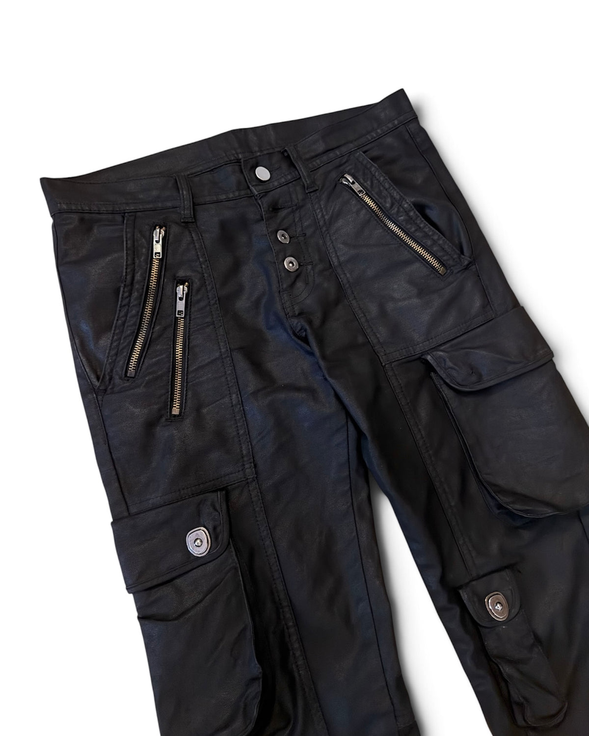 Tornado Mart waxed utility cargo pants black