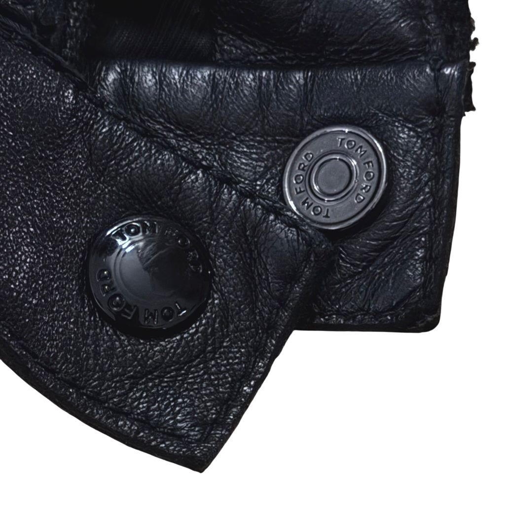 Tom Ford cropped lambskin moto jacket