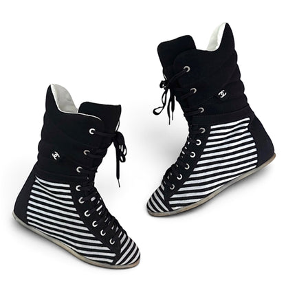 Chanel high-top boxing sneakers