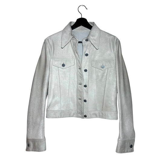 Calvin Klein 205W39NYC FW18 pony hair leather trucker jacket