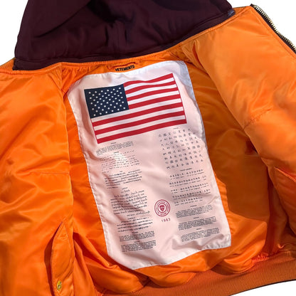 Vetements x Alpha Industries AW18 reversible cropped MA1 bomber jacket