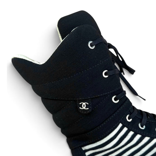 Chanel high-top boxing sneakers