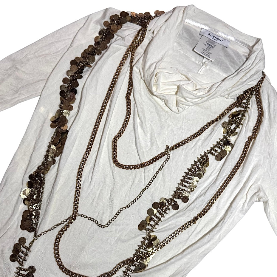 Givenchy FW08 chain embellished viscose longsleeve