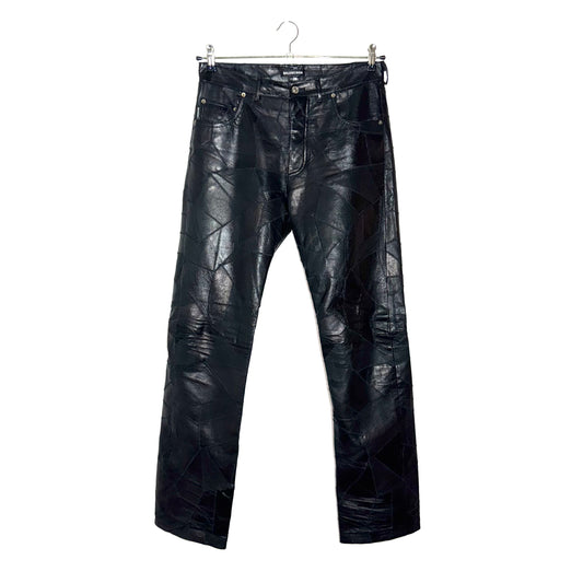 Balenciaga Fall18 patchwork leather pants
