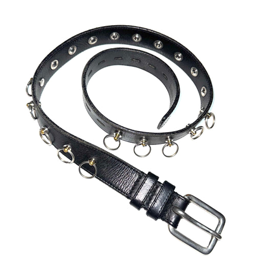 Number (N)ine studded O-ring leather belt