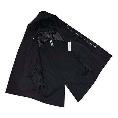 Rick Owens FW19 "LARRY" hooded fishtail virgin wool parka