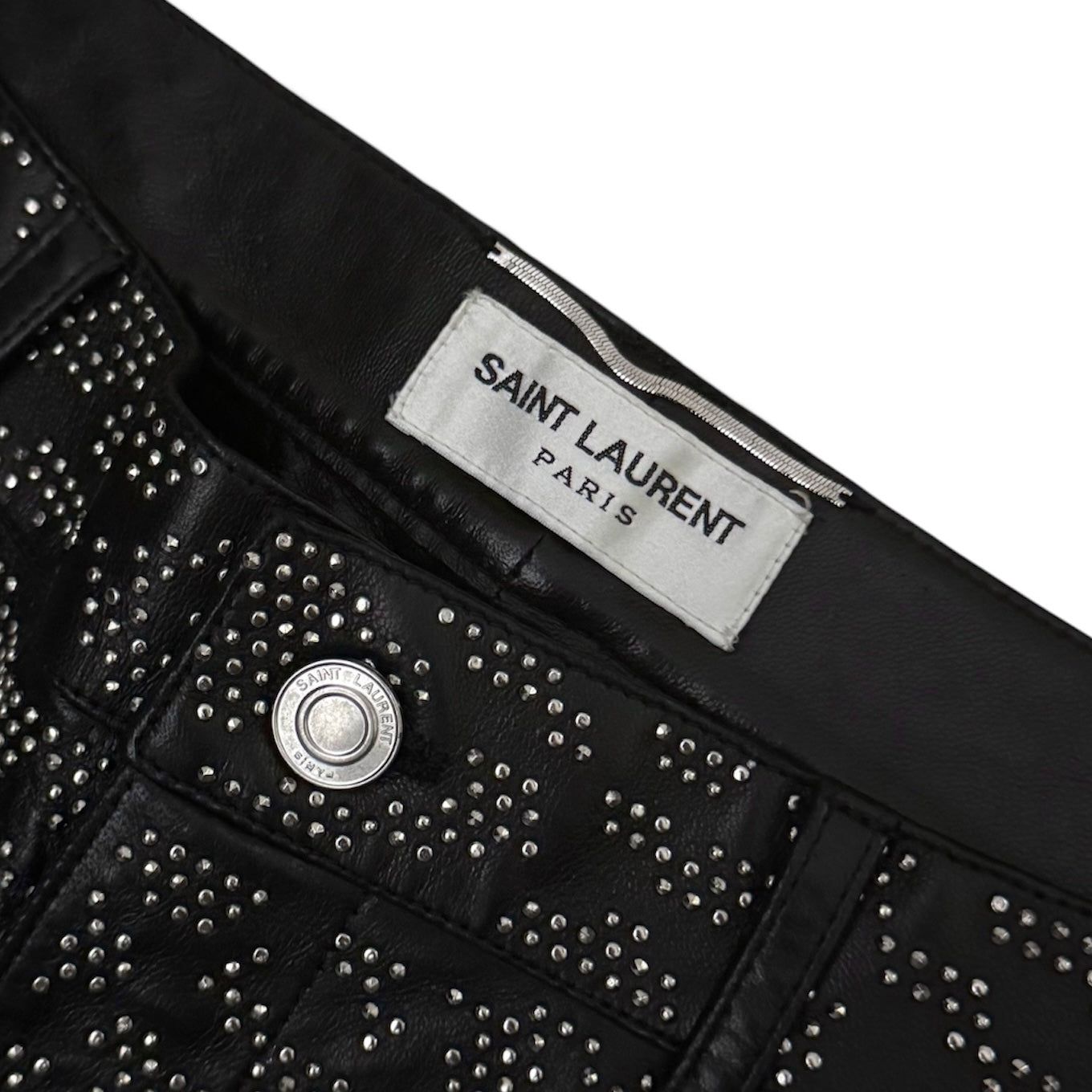 1/1 Saint Laurent SS14 sample "Baby Cat" studded leather pants